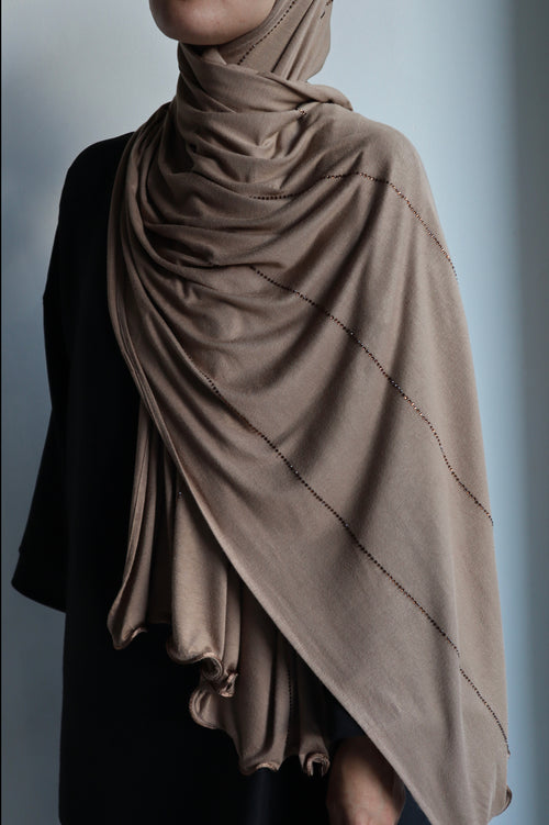 LUXURY STRASS BEIGE FONCÉ