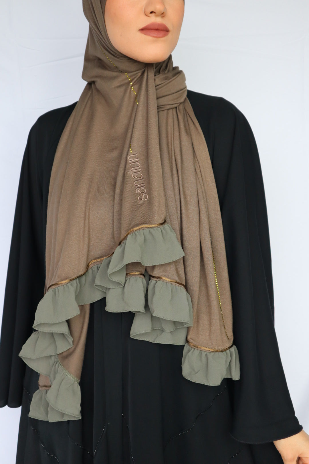 FROUFROU STRASS VERT OLIVE