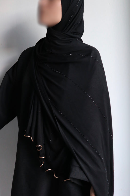 LUXURY STRASS NOIR BORDURE DORÉE  IMPERFECTIONS