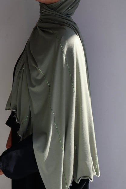 LUXURY STRASS VERT SAUGE