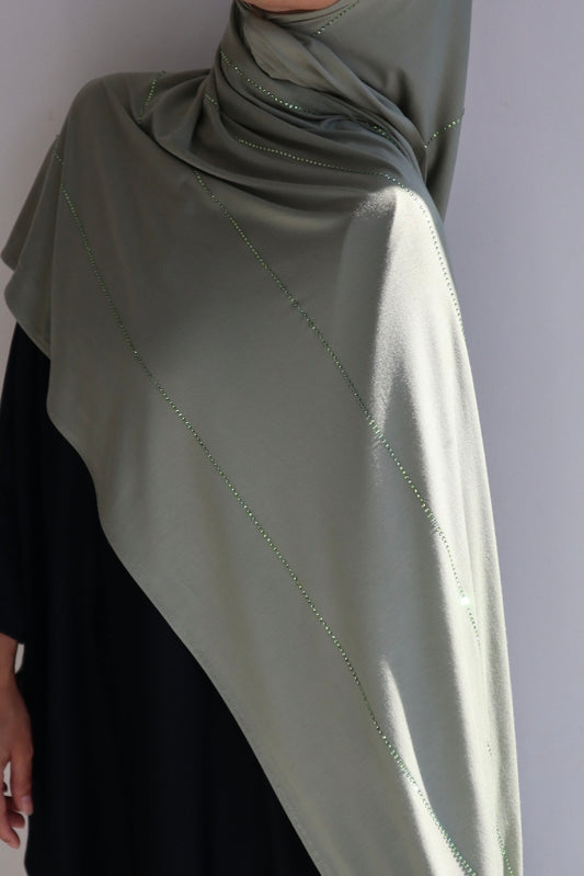 LUXURY STRASS VERT SAUGE